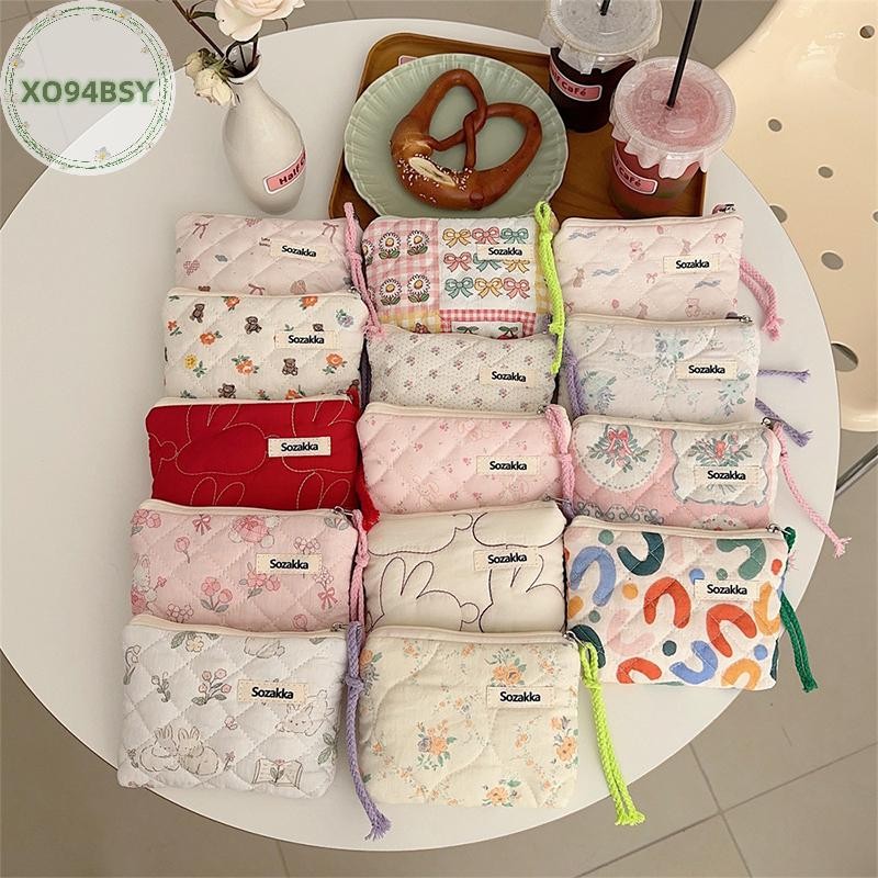 XO94BSY Fragmented Quilted Zero Wallet Cute Portable Travel Storage Card Bag VN