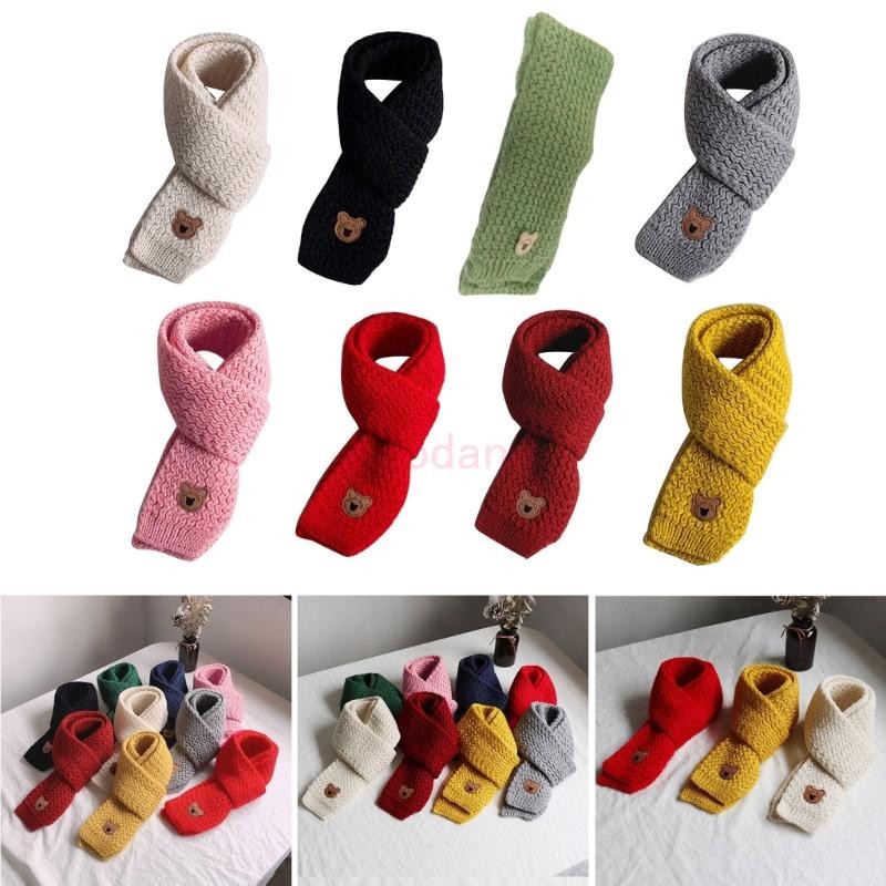Bdw 1-10T ผ้าพันคอยาวสําหรับเด็กที่มีการออกแบบหมีน่ารักการ์ตูนสัตว์รูปแบบผ้าพันคอคอเหมาะสําหรับกลางแจ้ง Activi