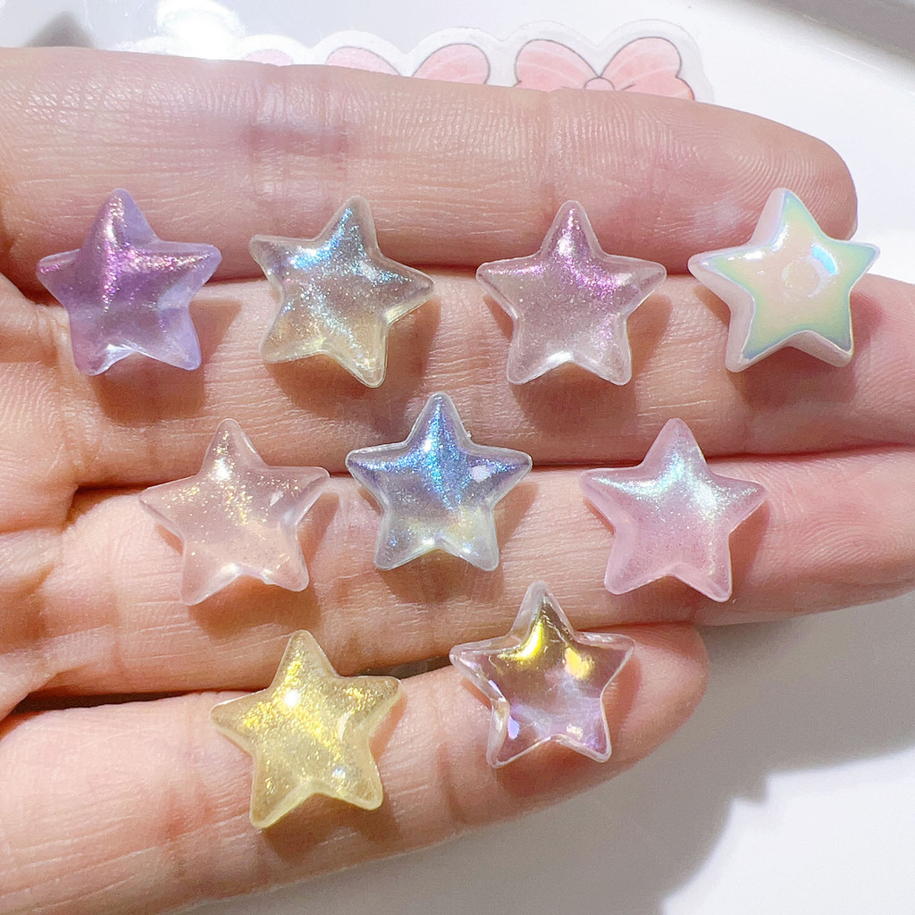 การ์ตูน Aurora สี Star Croc Jibbits อะคริลิค Fitting รองเท้า Charms DIY เครื่องประดับ Jibitz Croc Mini ดาวห้าแฉก jibits สําหรับสาวรองเท้าอุปกรณ์เสริม