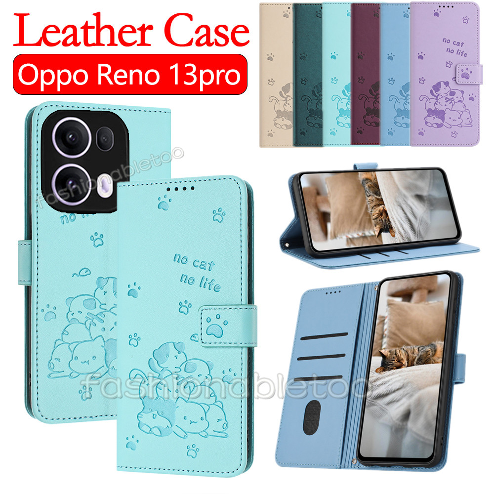 Flip หนังสําหรับ Oppo Reno 13 pro 13 F 13pro 13F 1 3 Reno13 pro Reno13pro Reno13 F Reno13F ขาตั้งแม่