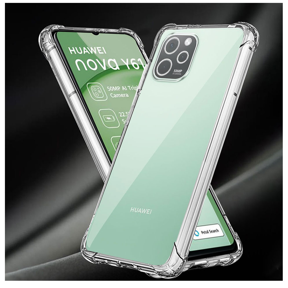 สําหรับ Huawei Nova Y61 กรณี 6.52 "ซิลิโคนนุ่มกันกระแทกสําหรับ Huawei Nova Y61 Clear เคสโทรศัพท์สําห