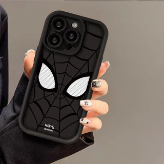 มานเวล Spider เหมาะสำหรับ iPhone 11 12 13 14 15 16 PRO MAX 6 7 8 PLUS X XR XS MAX กล้องป้องกันกรณีโทรศัพท์ซิลิโคน