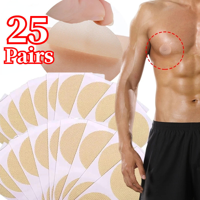 ฝาครอบป้องกันการหล่นหัวนมที่มองไม่เห็น - แผ่นแปะหัวนมบางเฉียบแบบใช้แล้วทิ้ง - สติ๊กเกอร์แปะหน้าอกแบบมีกาวในตัว - สําหรับผู้ชาย