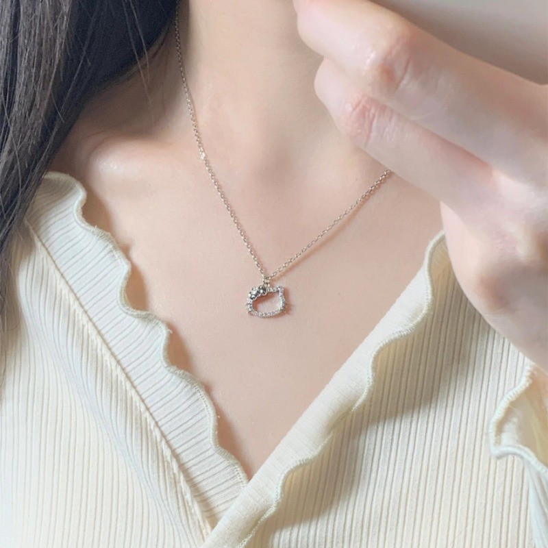 Roselife S925 เงิน Cyrstal ญี่ปุ่น Kitty แมวจี้สร้อยคอผู้หญิงหญิงเลือกฟรีลูกแมวคอเครื่องประดับ - รูปที่ 4
