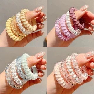 ยางรัดผมโดปามีน (สี่ชิ้น) - เครื่องประดับผม แฟชั่นเรียบง่าย สำหรับผู้หญิง G3260