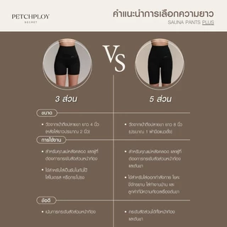 (รุ่นใหม่) กางเกงซาวน่า PETCHPLOYSECRET Sauna Burning Pants PLUS+ เรียกเหงื่อ เร่งเผาผลาญ เบิร์นเต็มตัว