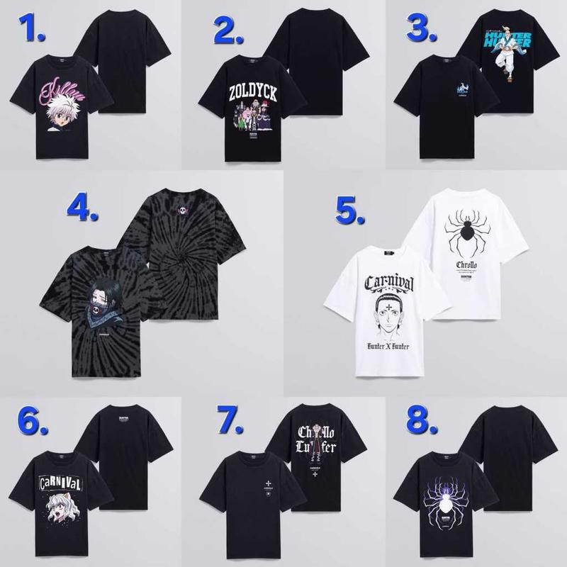 คอลเลกชัน OVS เสื้อยืด, Carnival & Hunter x Hunter, ใหม่, พร้อมที่จะจัดส่ง, ผ้าฝ้าย 100%, ของแท้ Man