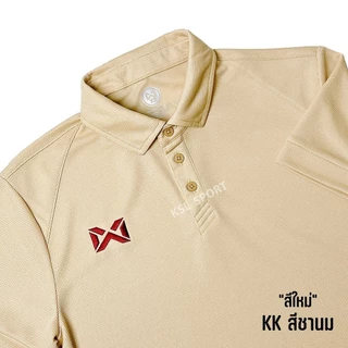 Warrix เสื้อโปโลวอริกซ์ ใส่ทำงาน ใส่สบาย ไม่ต้องรีด สีล้วนรุ่น WA-222PLACL34 ม่วง,ขาว,เหลือง