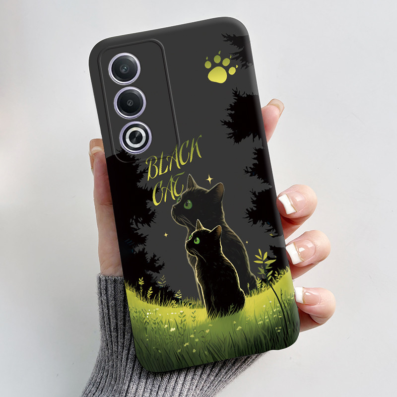 ปลอกอ่อนสําหรับ OPPO A80 / A3 Pro 5G กรณีดอกไม้น่ารัก Cool Girl ทาสีซิลิโคนฝาครอบสีดําสําหรับ OPPO A3Pro 5G 80 แฟชั่นกันชน ราคา ถูกที่สุด ดีลบีเคเค แกลเลอรีภาพที่ 3