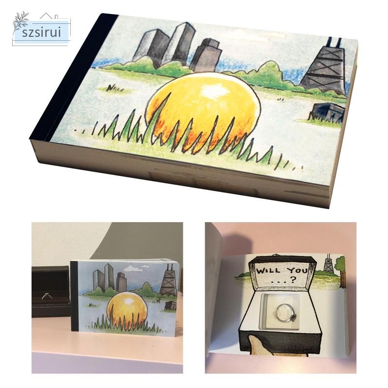[szsirui] ซ่อนแหวน Flipbook สําหรับข้อเสนอ, Surprise Flipbook Party Favors สร้างสรรค์การ์ตูน DIY Fli