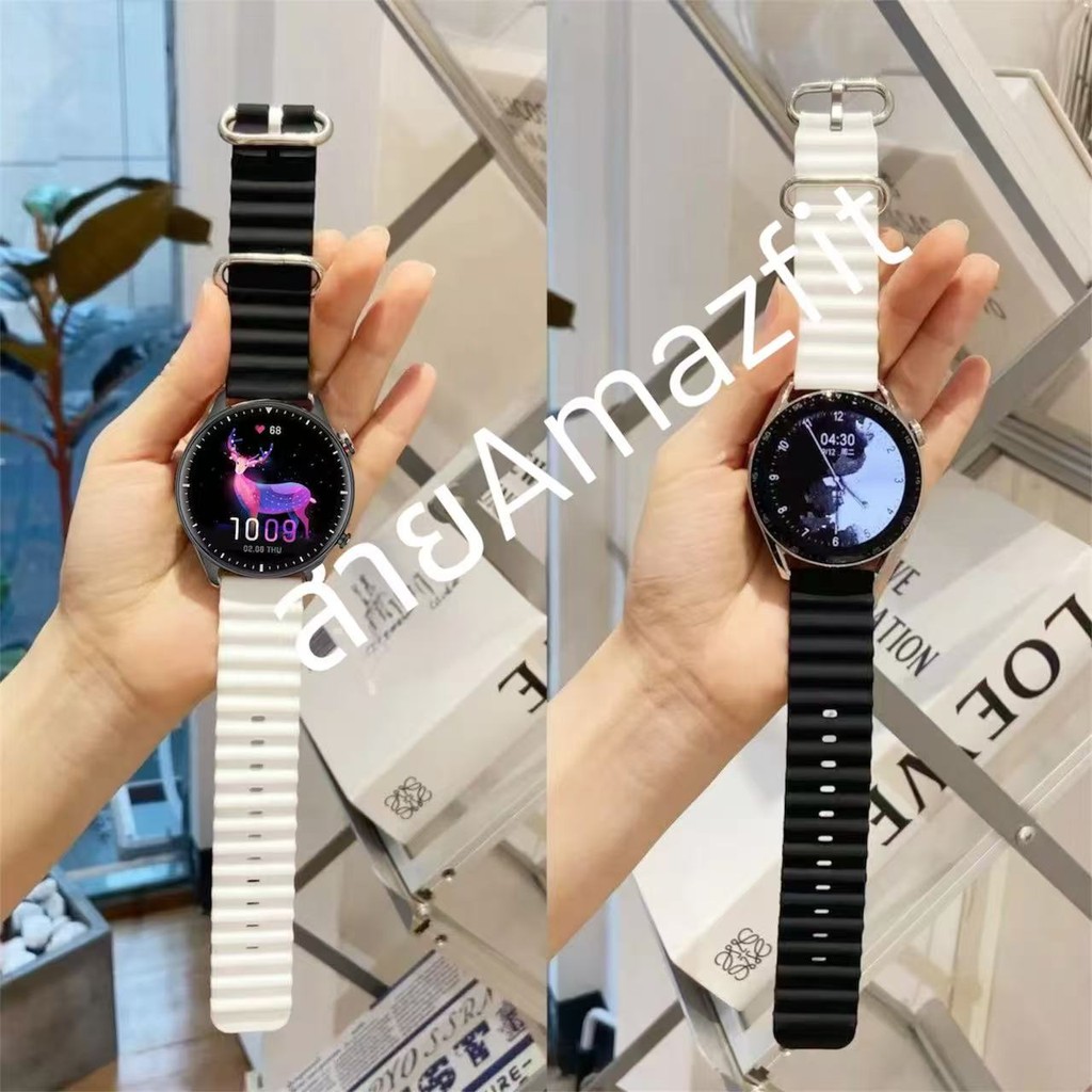 สายนาฬิกาAmazfit GTR2/GTr3/GTR4/active2/GTS2/2mini/2e/GTS3/GTS4/bip6/bip5สายนาฬิกา20mm สาย22mm