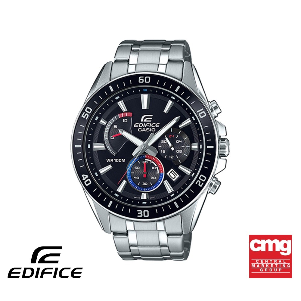 CASIO นาฬิกาข้อมือผู้ชาย EDIFICE รุ่น EFR-552D-1A3VUDF สายสเตนเลสสตีล สีดำ