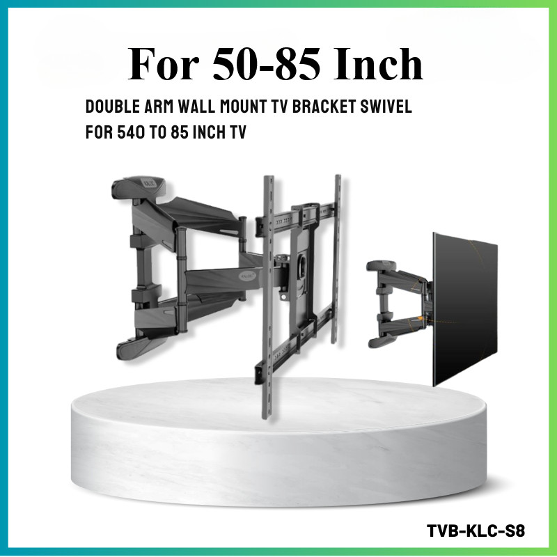 S8 Double Arm Full motion Wall Mount TV Brackets หมุนสําหรับ 32inch 50 นิ้วถึง 85 นิ้ว TV Monitor [T