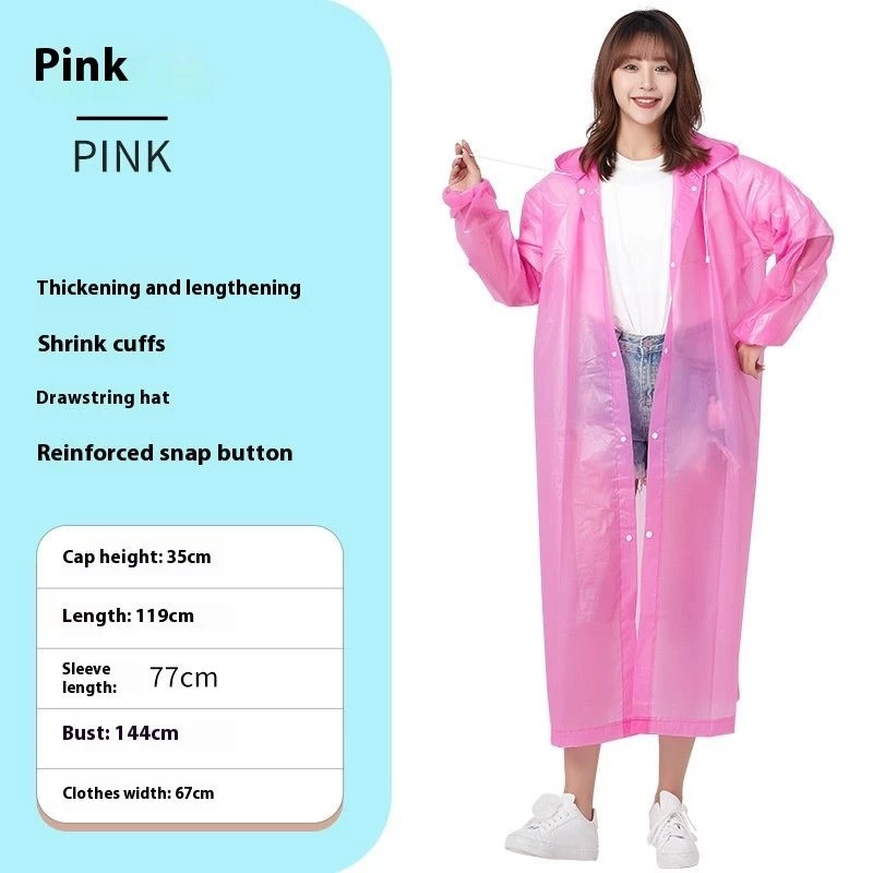 Ruo Bei Xuan เสื้อกันฝนกันน้ําที่ทนทานพร้อมฮู้ดและแขนเสื้อแบบปรับได้ thumbnail 6