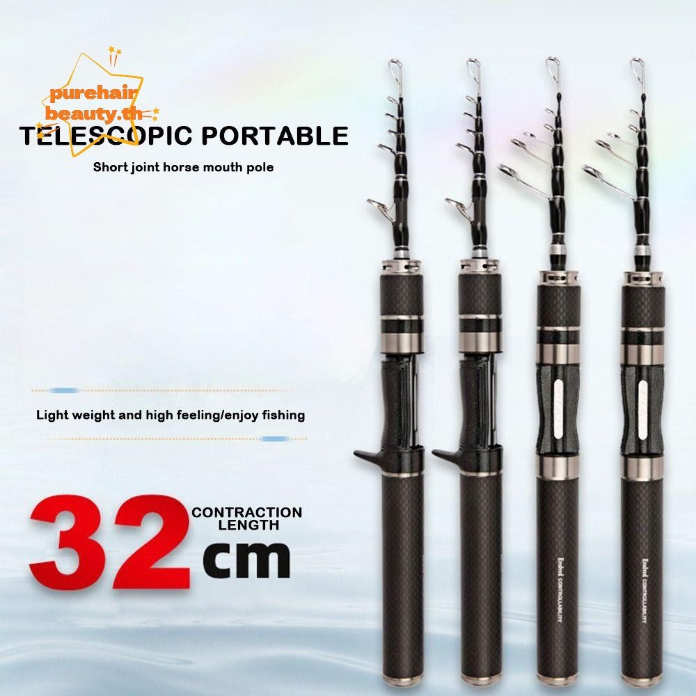 🎣PUREHAIRBEAUTY เบ็ดตกปลาครบชุด, Telescopic Spincast Fishing Reel ชุดเบ็ดตกปลา, 2025 Casting Rod Ultra Short 1.5m-1.8m Feeder Rod Combo Fishing