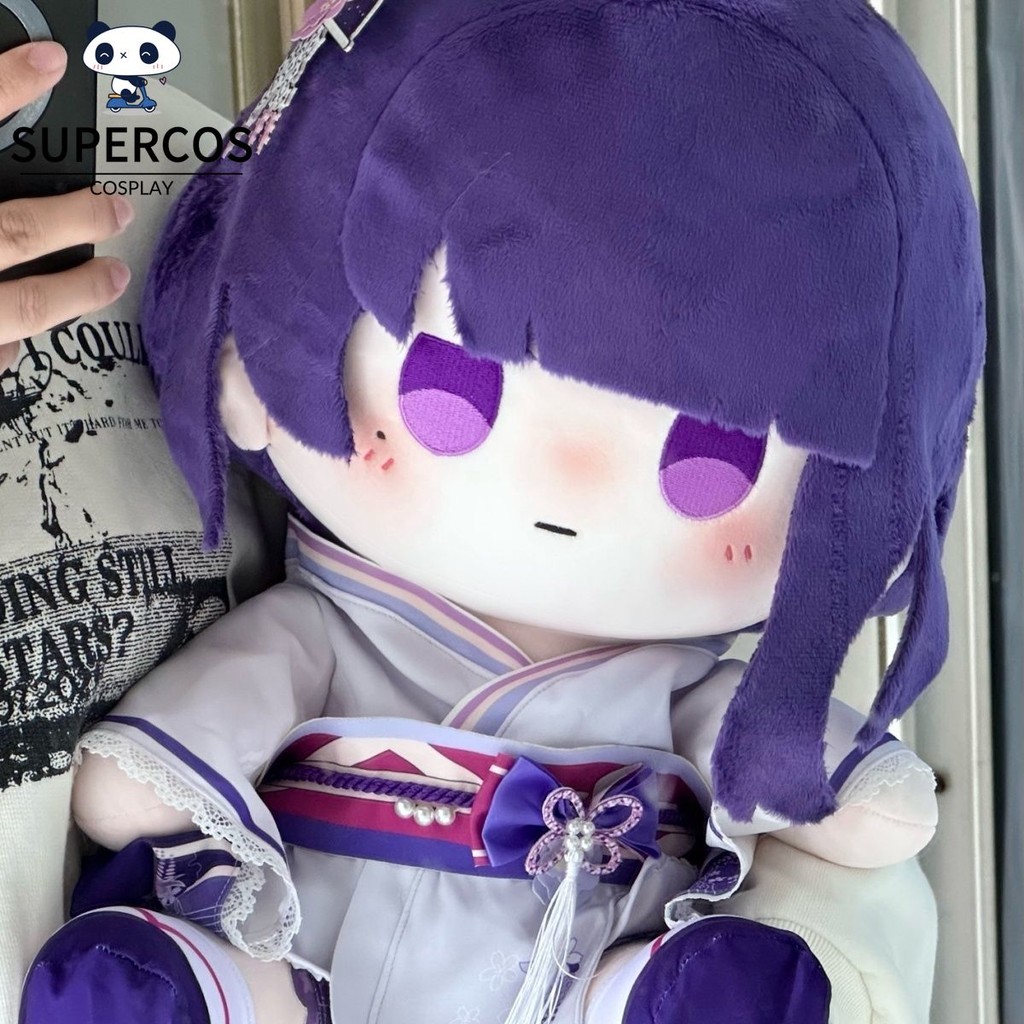 Genshin Impact Plush 40 ซม.Riden Shogun ตุ๊กตาผ้าฝ้ายแต่งตัวตุ๊กตาของเล่นสําหรับของขวัญสะสม
