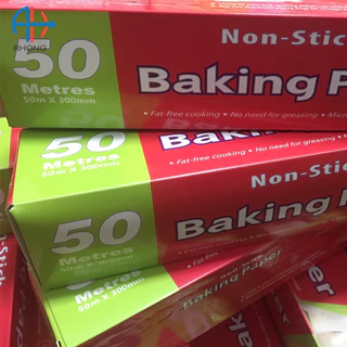 กระดาษไขรองอบสีขาว 5 10 20 อุปกรณ์เบเกอรีสำหรับรองอบเค้ก และ 50 เมตร พร้อมฟันเลื่อยตัด Baking paper