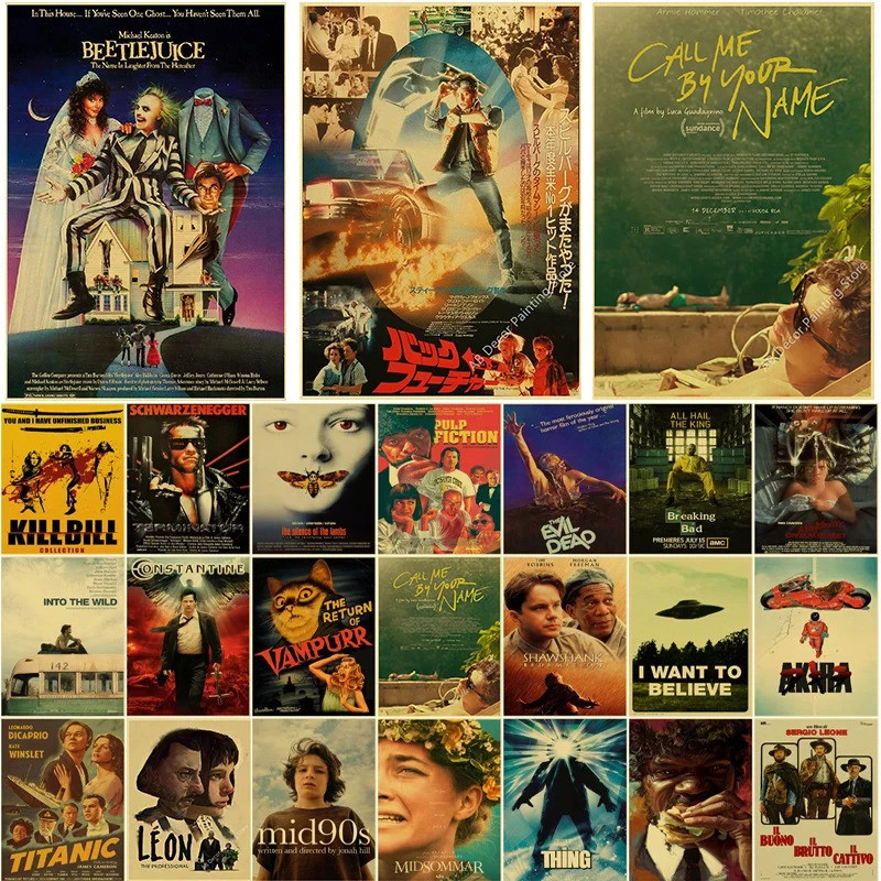 Nostalgic Printing โปสเตอร์ภาพยนตร์คลาสสิก Home Room Office Club Art ภาพวาดตกแต่งผนัง