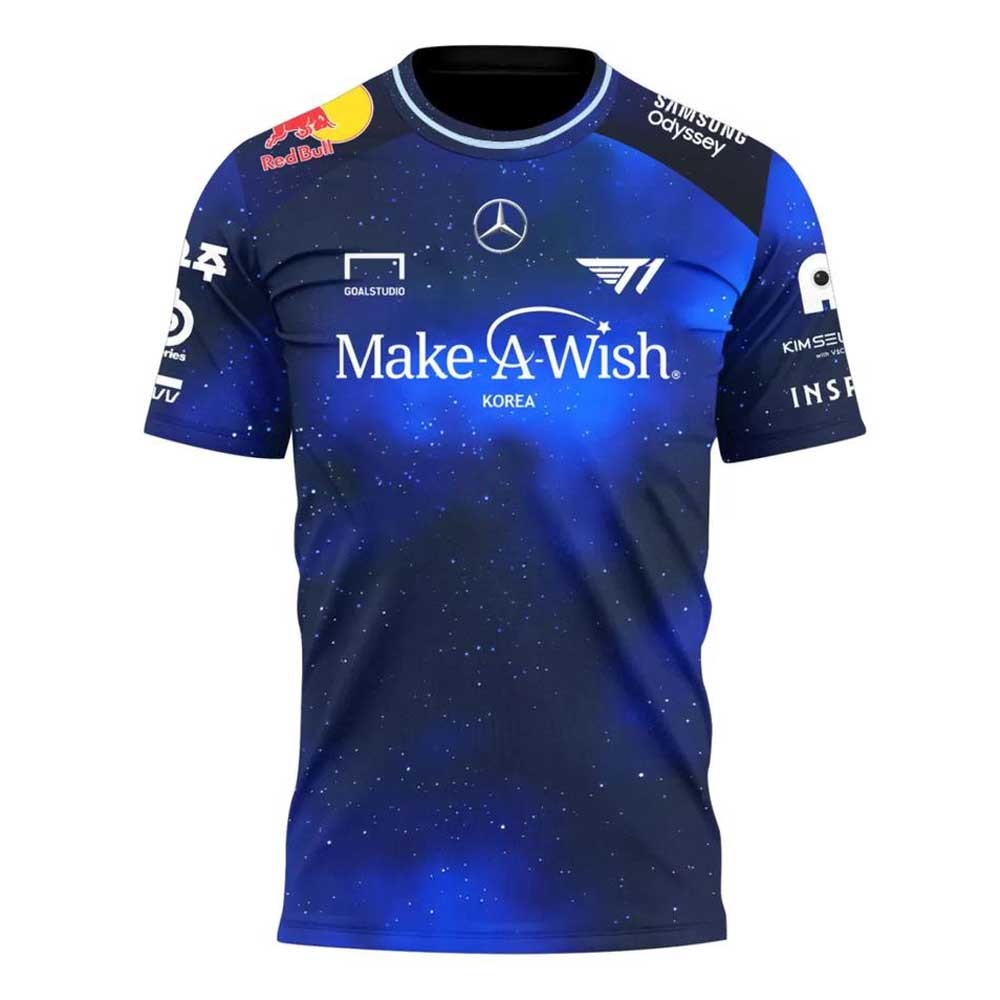 เครื่องแบบ T1 Wish Maker 2025 LOL ทีม Jersey ผู้ชาย SKTelecom T1 Beathable O-คอเสื้อ