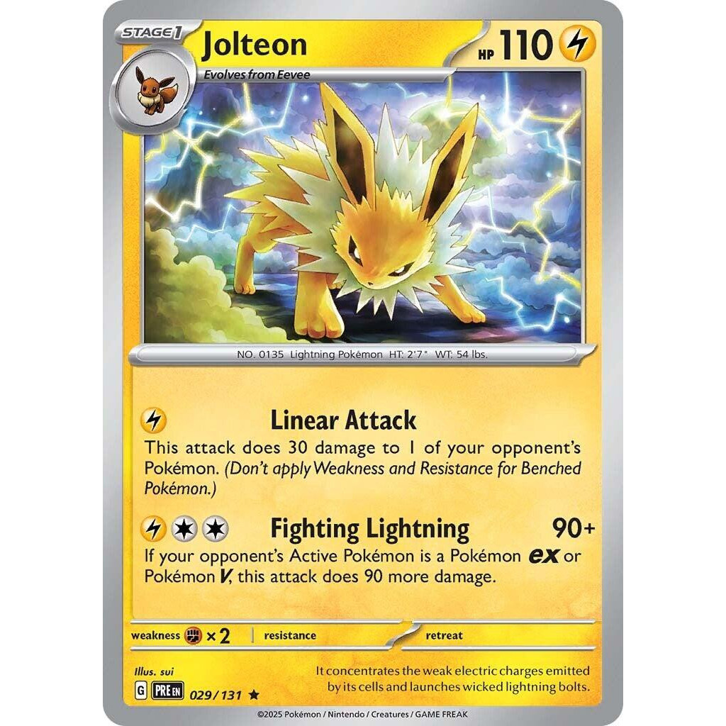 [Binder Condition] Jolteon 29 Pokemon Prismatic Evolutions