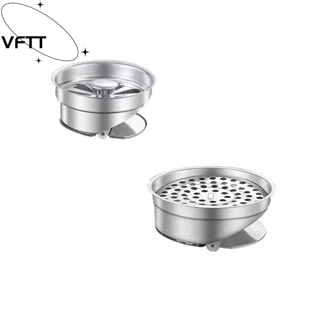 VFTT ฝักบัวกันกลิ่น ท่อระบายน้ํา,ดักผมจับสแตนเลสชั้นท่อระบายน้ํา,กรองเสียบอุปกรณ์ฮาร์ดแวร์สากลอ่างล้างจานกรองน้ําห้องครัวห้องน้ําโรงแรม