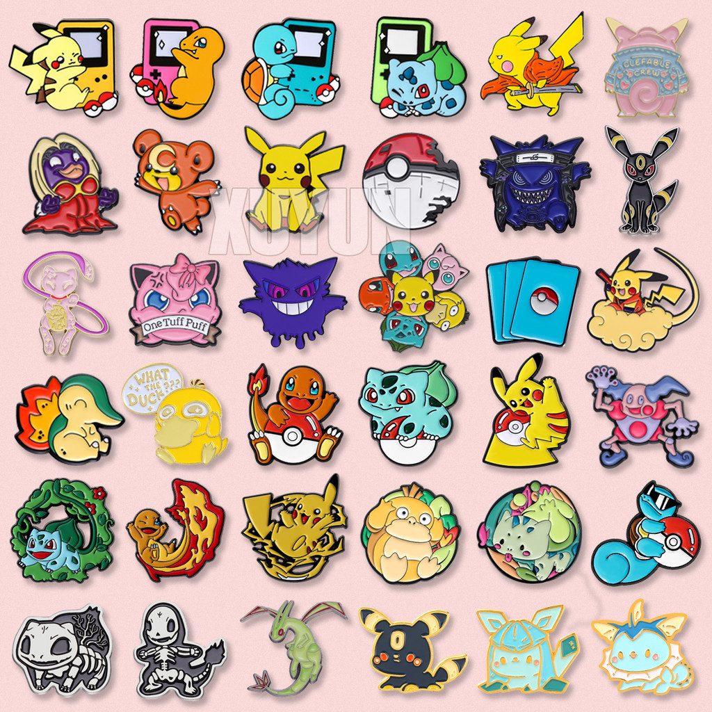 Magikarp Trying My Best Enamel Pin น่ารัก Pokemon เข็มกลัดอะนิเมะเกมLapel Badgesกระเป๋าเป้สะพายหลังอุปกรณ์เสริมของขวัญสําหรับเพื่อน