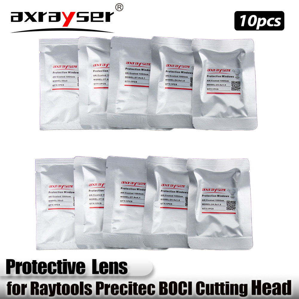 10PCS เลเซอร์ป้องกัน Windows 37x7 ป้องกันเลนส์สําหรับ Raytools Precitec BOCI Bodor เส้นใยเลเซอร์เครื่องตัดหัว