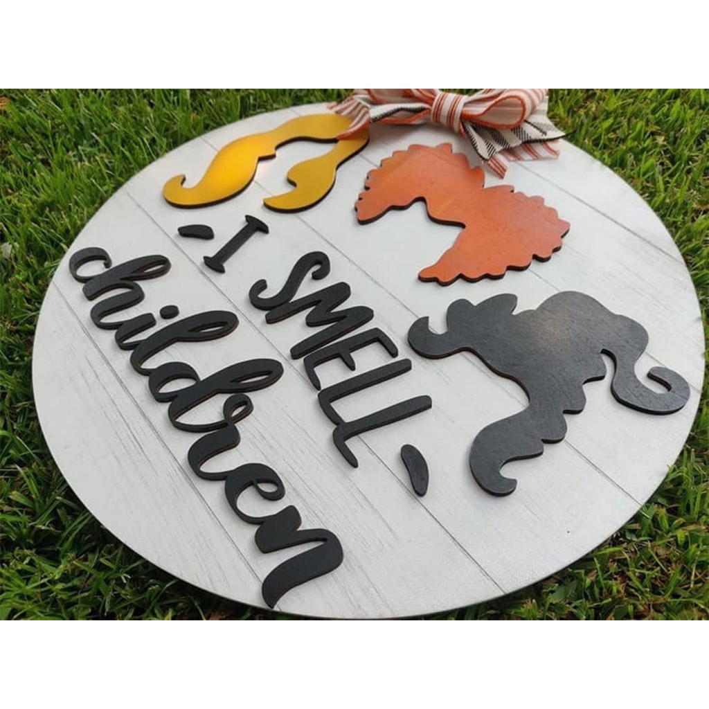 MMN แผ่นประตูฮาโลวีน สีขาว Shop iHomei