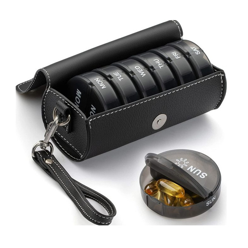 Pill Storage Box, 2 Times A Day, Weekly Am Pm Pill Box, Large Capacity 7-Day Pill Box 769