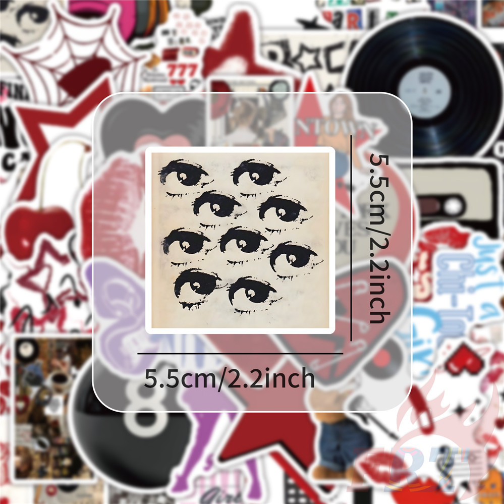 ❉ Retro Downtown Y2K Girls Art Series 01 Stickers ❉ 50Pcs/Set Fashion DIY Waterproof Decals Doodle Stickers - รูปที่ 3