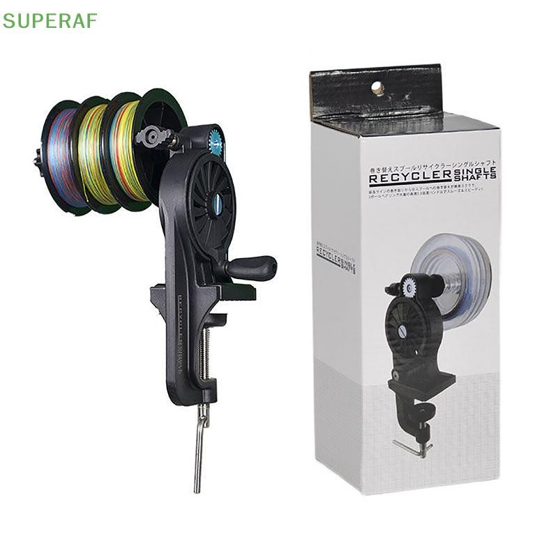 Superaf สายตกปลา Spooler แบบพกพาตาราง Clamp สายตกปลา Winder ปรับตกปลา Reel Line Spooler เครื่องสําหรับหนา/บางแท่งร้อน