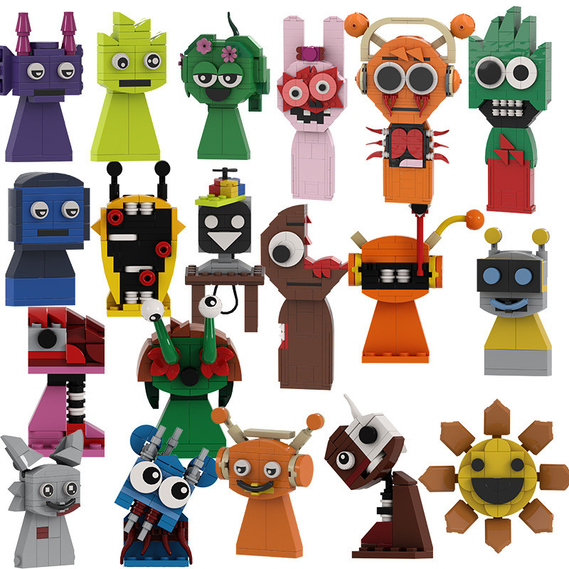Mini Sprunki Building Blocks ประกอบของเล่นอนุภาคขนาดเล็กสําหรับเด็กของขวัญวันเกิดนั่งแม่พิมพ์