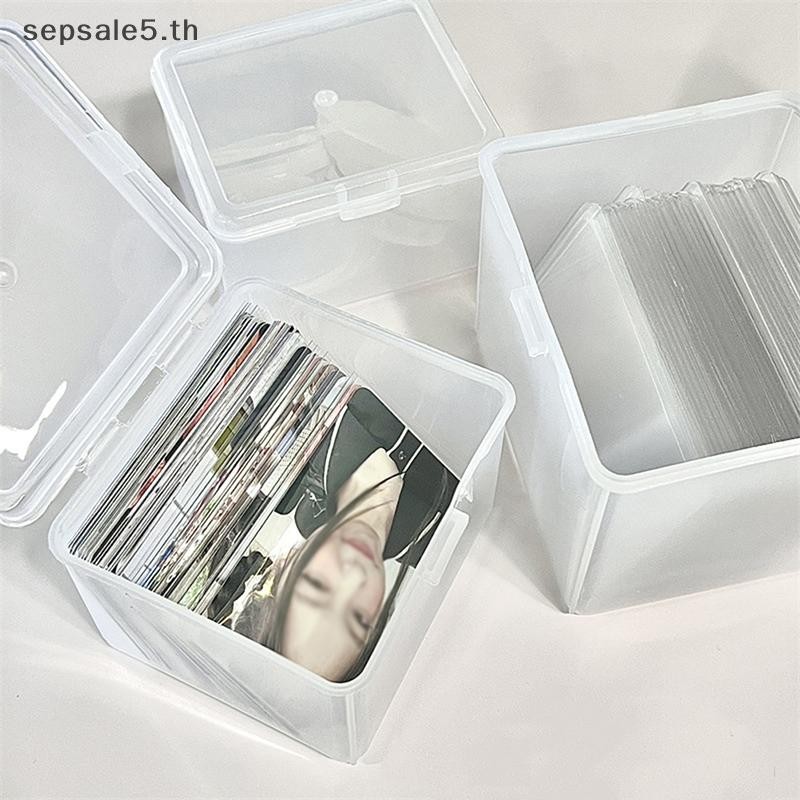 [บ้าน] โฟโต้การ์ด กล่องเก็บของ สติ๊กเกอร์ใส เกาหลี ไอดอล การ์ด ที่ยึด โต๊ะทํางาน ออแกไนเซอร์ การจําแนก กล่อง เครื่องเขียน {ไทย}