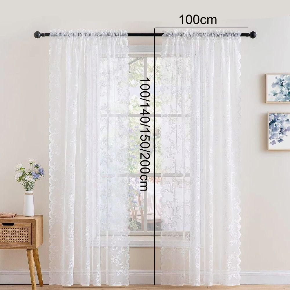 แนะนำ ผ้าม่าน ผ้าม่านสำหรับหน้าต่าง ม่านลูกไม้โปร่งแสง ผ้าม่านหรูหราแบบโรแมนติก เพื่อการตกแต่งบ้านของคุณ ราคาพิเศษ มีเก็บเงินปลายทาง