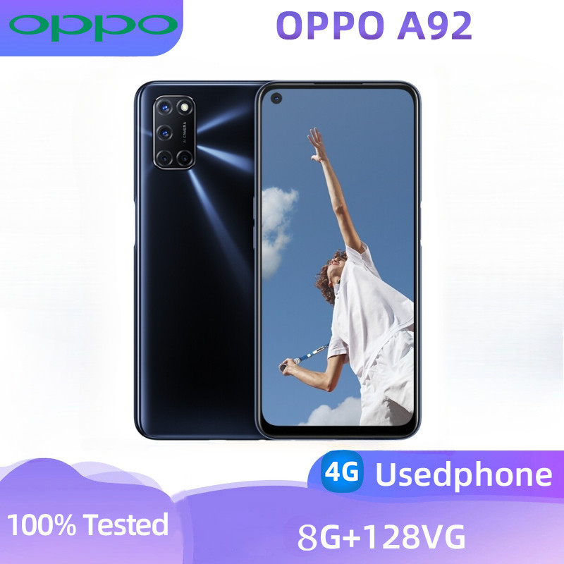 Oppo A92 4G สมาร์ทโฟน Android CPU Snapdragon 665 8MP 6.5 นิ้วหน้าจอ 95% ใหม่ใช้ RAM 8G ROM 128G 5000