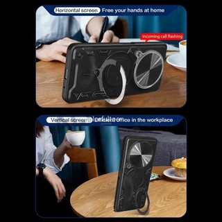 Honor X9C สมาร์ทแม่เหล็กรถผู้ถือแหวนสําหรับ Honor X9d X9C X9A X9B HonorX9C 5G หรูหราเกราะกันกระแทกปลอก Anti-fall กันชนสไลด์กล้องป้องกันปกหลัง Hard Case