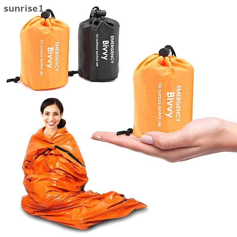 [ใหม่] ถุงนอนฉุกเฉินกันน้ําพิเศษ Mylar ผ้าห่มความร้อนน้ําหนักเบา Survival ถุงนอนอุ่นสําหรับตั้งแคมป์เดินป่า [th]