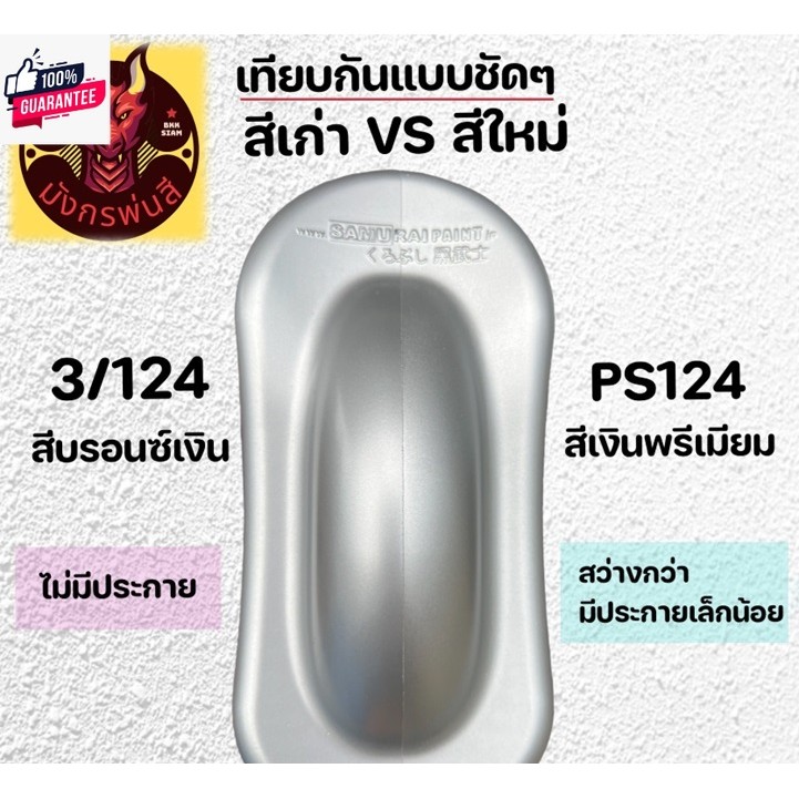 สีสเปรย์ ซามูไร PS124 รองพื้นเงิน พรีเมี่ยม สีรองพื้น