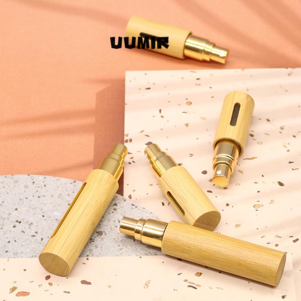 Uumir 5/10ML ขวดน้ําหอม, รีฟิลไม้แบบพกพา Atomizer, Ultra Fine ด้านล่างบรรจุ Liner Mini ไม้ไผ่สเปรย์ขวด Travel