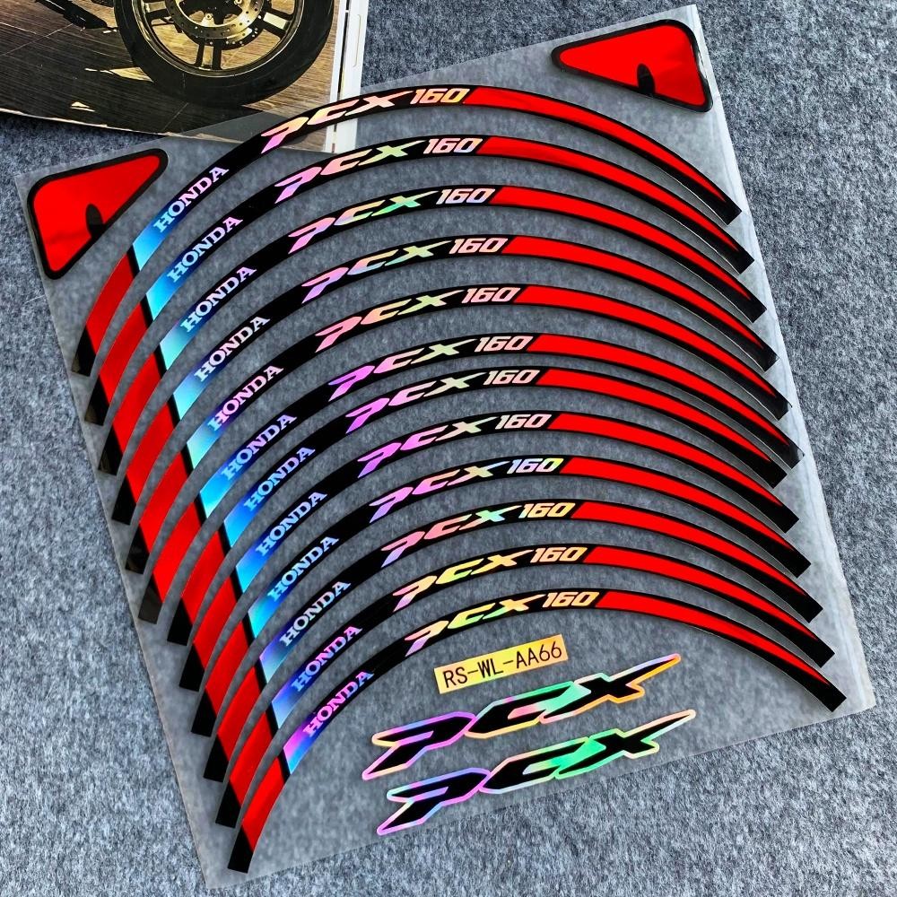 สําหรับ HONDA PCX160 Pcx 160 2025 2023 2024 Mags สติกเกอร์รถจักรยานยนต์สะท้อนแสงล้อ Hub สติกเกอร์ล้อ