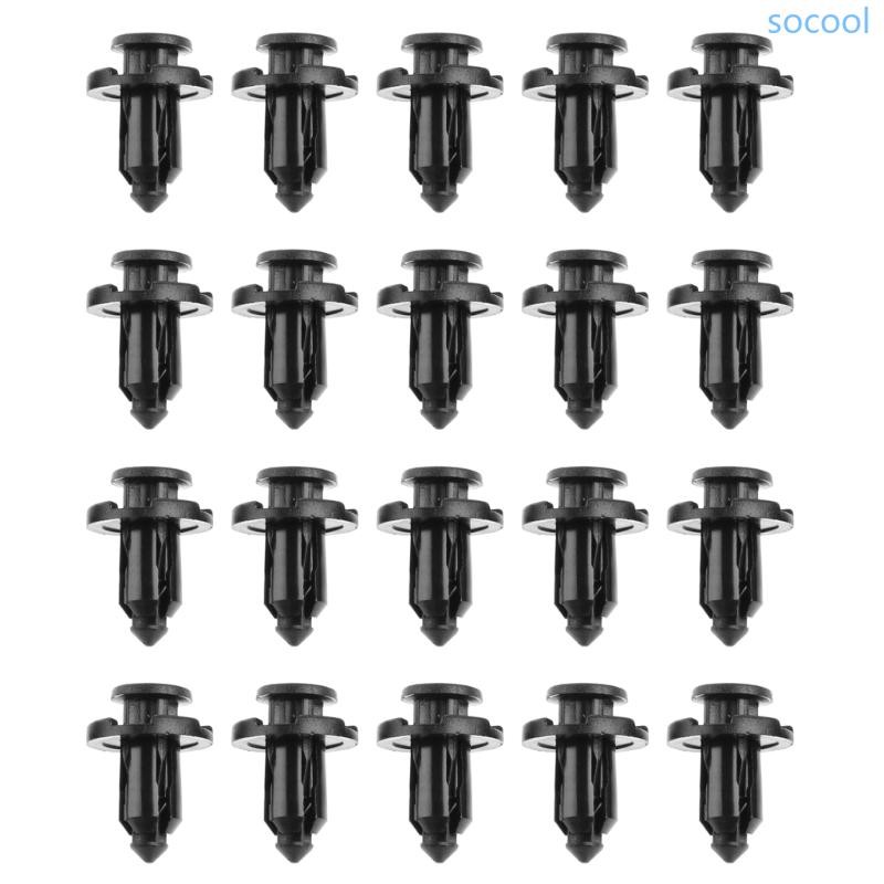 Soc * 20x รถพลาสติก Rivet Fastener สําหรับ Fender Retainer Push คลิป 10 มม.สีดําสําหรับ Sub