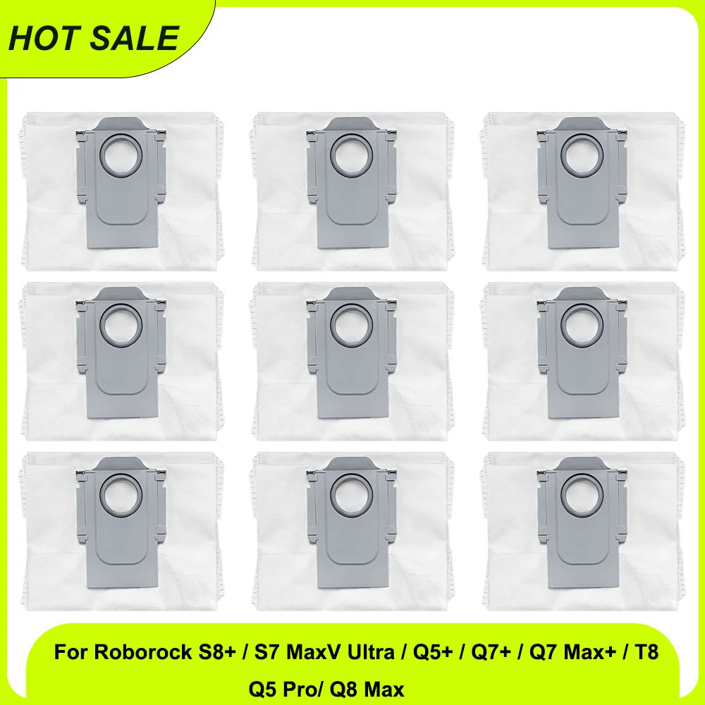 ถุงเก็บฝุ่นสําหรับ Roborock S8+ / S7 MaxV Ultra / Q5+ / Q7+ / Q7 Max+ / T8 / Q5 Pro/Q8 Max เครื่องดู