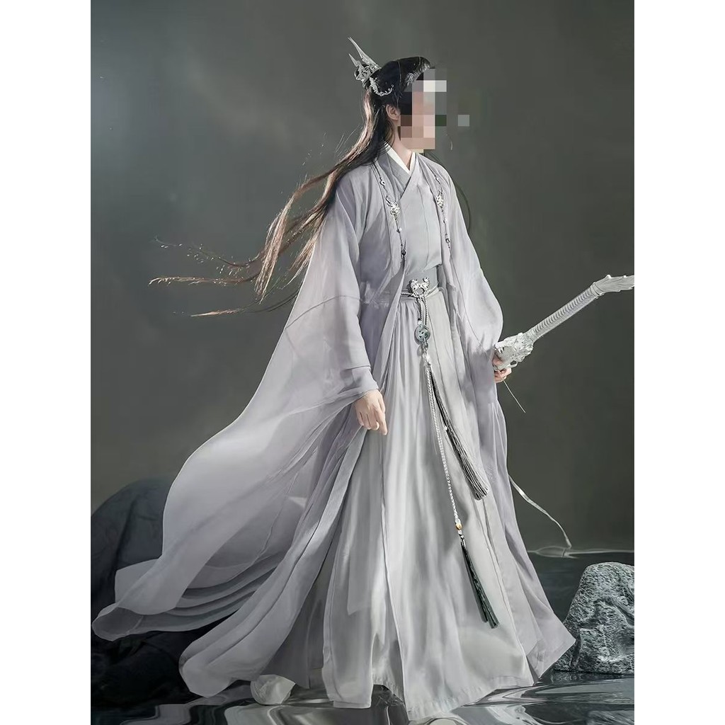 ฤดูใบไม้ผลิฤดูใบไม้ร่วงhanfuผู้ชายชุดsuper Fairyหล่อโบราณเครื่องแต่งกายXiaoxingdustผู้ชายCosเสื้อผ้าCosเสื้อผ้าขนาดใหญ่ผู้ชายศิลปะการต่อสู้Scholarเสื้อผ้าLF12.9