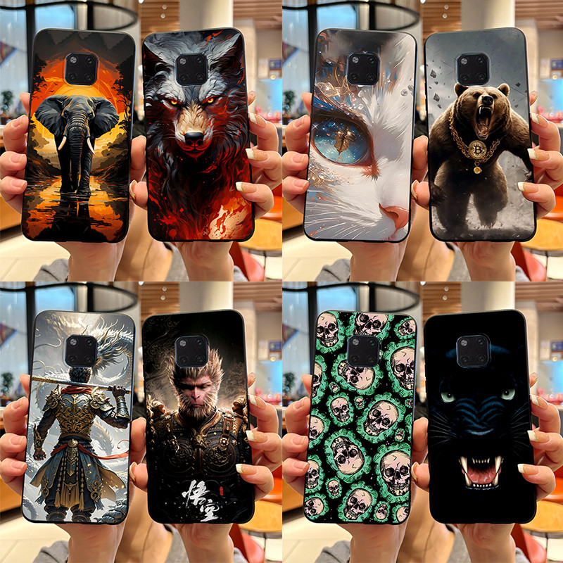 สําหรับ Huawei Mate 20 Pro / Mate20 กรณีหรูหรา Black Myth Wukong ทาสี Matte ซิลิโคนนุ่มปกหลังสําหรับ Huawei Mate 20 20Pro เคสโทรศัพท์