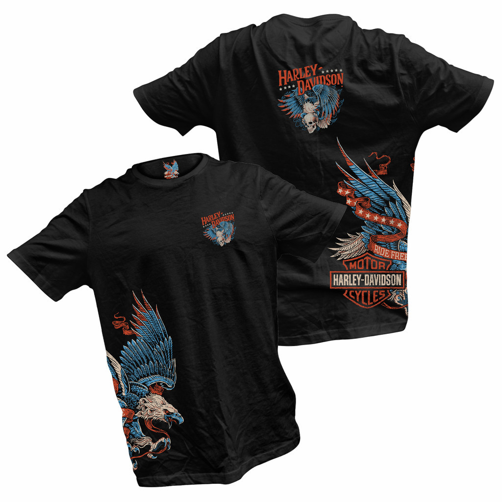 Harley Motorsport Fly Eagle v2 "Lagendary Motorcycle 1903" เสื้อยืด Super Premium พร้อมใช้งาน 4XL 5X