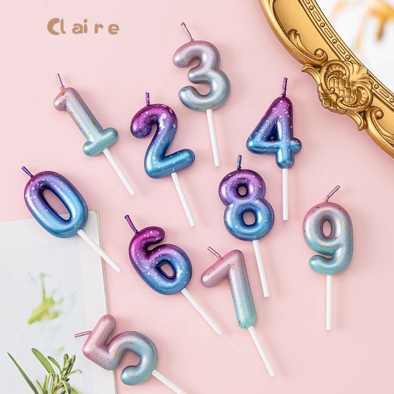 COD เทียนตัวเลข วันเกิด เทียน Happy Birthday มีหลายสี Claire