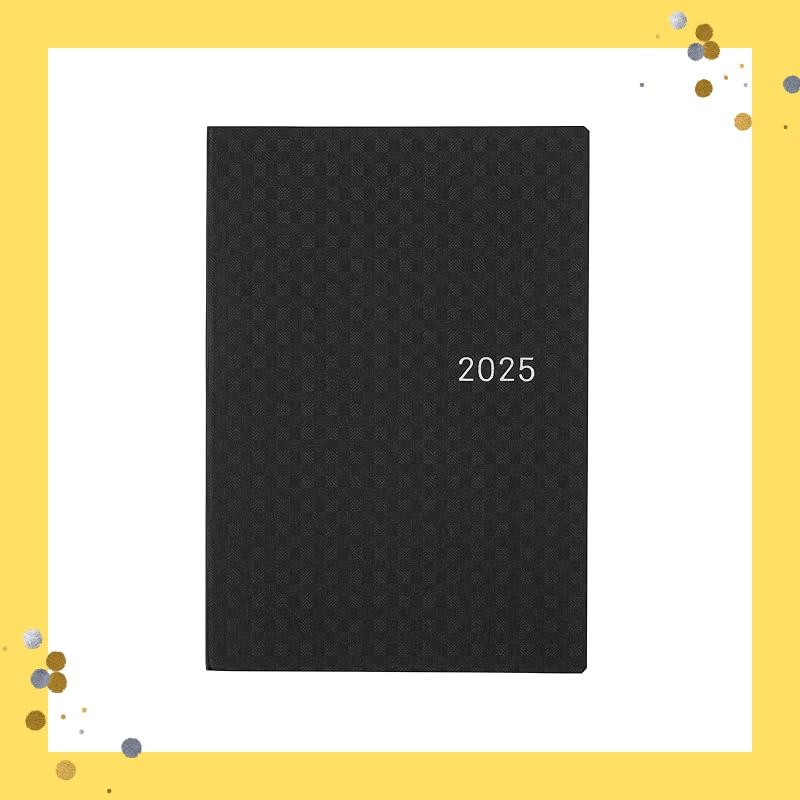 Almost a day planner 2025 HON Paper Series / Black Gingham [A6 / 1 page per day / January / Starts o
