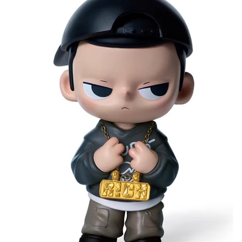 POPMART KUBO SPACE แร็ปเปอร์ร่วมแบรนด์ห้อยการ์ดฟิกเกอร์ของเล่นอินเทรนด์เครื่องประดับ