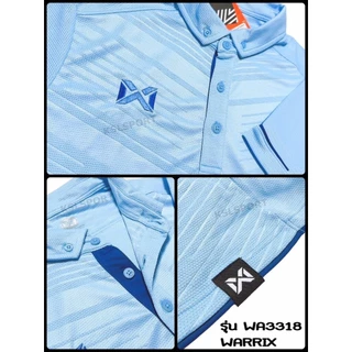 Warrix เสื้อโปโล พิมพ์ลาย วอริกซ์ WA-3318N 3318 LAVIDA สีทอง,คราม,เทา,น้ำเงิน,ฟ้าอ่อน ไม่ต้องรีด