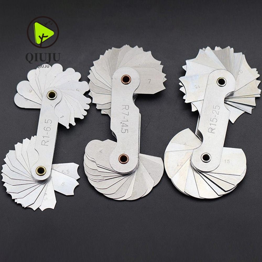 Qiju 16 ชิ้น/เซ็ต Radius Gauge Radius Fillet Gauge วัด Gage Arc เครื่องมือวัดการวัดศูนย์